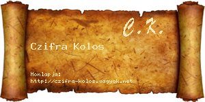 Czifra Kolos névjegykártya